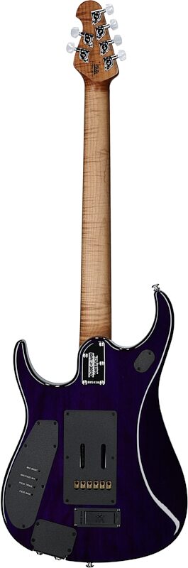 Ernie Ball Music Man John Petrucci JP15 Electric Guitar (with Gig Bag), Purple Nebula Flame, Full Straight Back