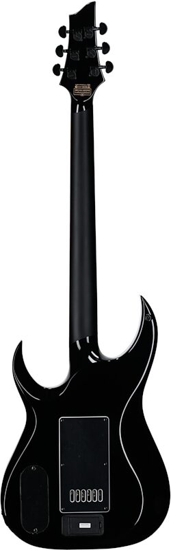 Schecter Sunset-6 ET EX Red Dawn Baritone Electric Guitar, Gloss Black, Full Straight Back