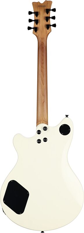 EVH Eddie Van Halen SA-126 Standard Centerblock Electric Guitar, Satin Vintage White, Full Straight Back