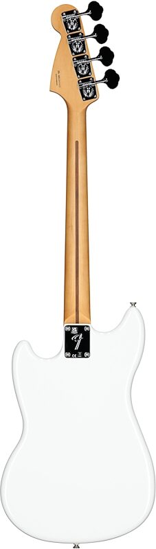 Fender Player II Mustang Electric Bass, with Maple Fingerboard, Polar White, Full Straight Back