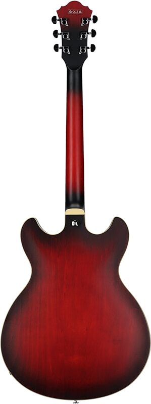Ibanez AS53 Artcore Semi-Hollowbody Electric Guitar, Sunburst Red, Full Straight Back