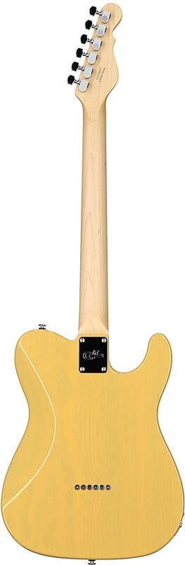 G&L Fullerton Deluxe ASAT Classic Electric Guitar, Left-Handed (with Gig Bag), Butterscotch, Full Straight Back