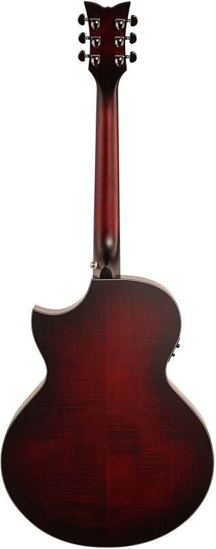 Schecter Orleans Stage Acoustic-Electric Guitar, Vampyre Red, Full Straight Back