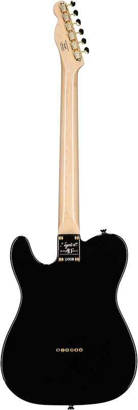 Squier 40th Anniversary Telecaster Gold Edition Electric Guitar, with Laurel Fingerboard, Black, Full Straight Back