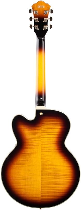 Ibanez Artcore Expressionist AF95FM Hollowbody Electric Guitar, Antique Yellow Sunburst, Full Straight Back
