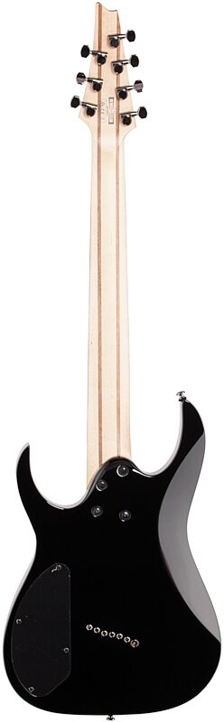 Ibanez RGMS7 Multi-Scale Electric Guitar, Black, Full Straight Back