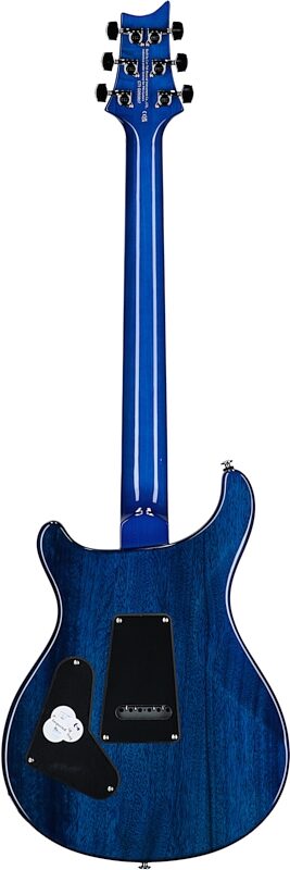 PRS Paul Reed Smith SE Custom 24-08 Quilt Electric Guitar (with Gig Bag), Lake Blue, Full Straight Back
