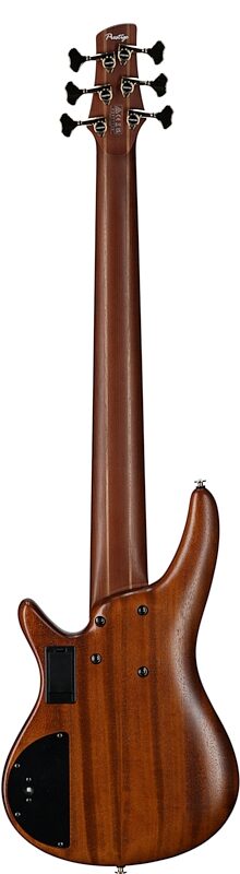 Ibanez SR5506 Prestige Electric Bass, 6-String (with Case), Mocha Flat, Full Straight Back