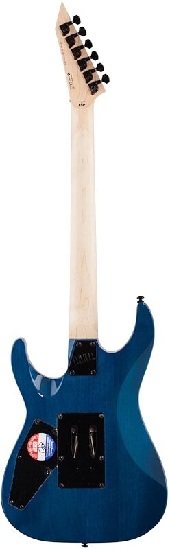 ESP LTD MH203QM Electric Guitar, See Thru Blue, Full Straight Back