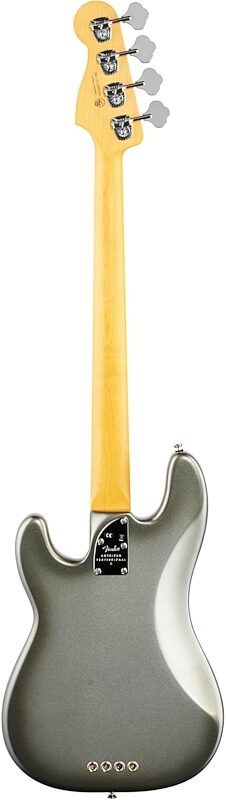 Fender American Pro II Precision Electric Bass, Rosewood Fingerboard (with Case), Mercury, Full Straight Back