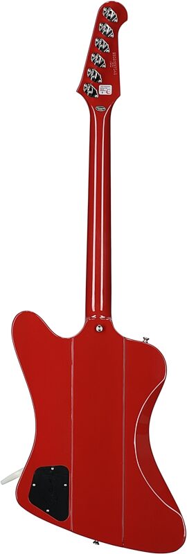 Epiphone 1963 Firebird V Electric Guitar (with Hard Case), Ember Red, Full Straight Back
