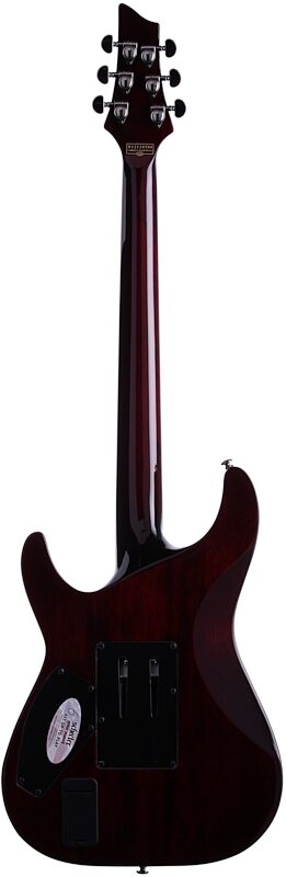 Schecter C-1 Hellraiser FR Electric Guitar with Floyd Rose, Black Cherry, Full Straight Back