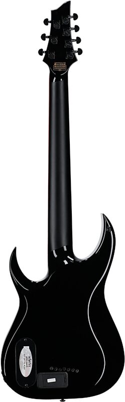 Schecter Sunset 7 Red Dawn 7-String Electric Guitar, Gloss Black, Full Straight Back