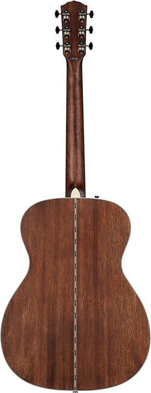 Fender Paramount PO220E Orchestra Acoustic-Electric Guitar (with Case), Cognac, Full Straight Back