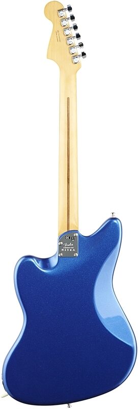 Fender American Ultra Jazzmaster Electric Guitar, Maple Fingerboard (with Case), Cobra Blue, Full Straight Back