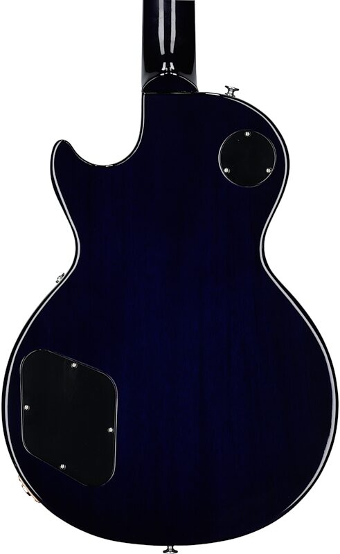 Gibson Les Paul Standard 50s Custom Color Electric Guitar, Figured Top (with Case), Blueberry Burst, Serial Number 222030081, Body Straight Back