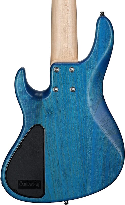 Sadowsky MetroLine 24-fret Modern Bass, 5-String (with Gig Bag), Ocean Blue, Serial Number SML D 004141-24, Body Straight Back