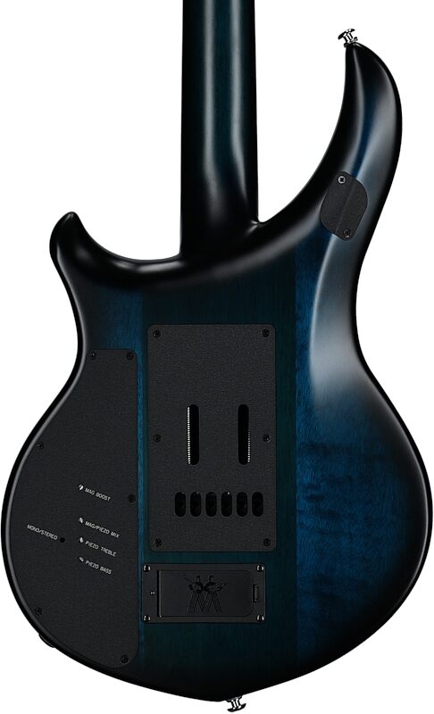 Ernie Ball Music Man Majesty 6 Electric Guitar (with Mono Gig Bag), Blue Silk, Serial Number M016889, Body Straight Back