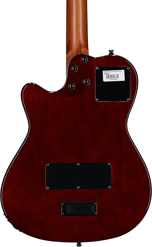 Godin A6 Ultra Extreme Electric Guitar (with Gig Bag), Koa, Serial Number 21123101, Body Straight Back