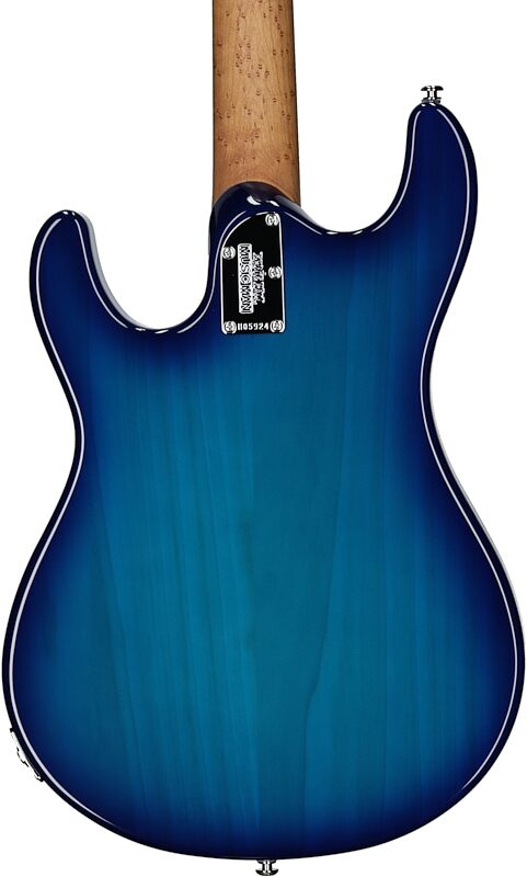 Ernie Ball Music Man Steve Morse Signature Electric Guitar (with Soft Case), Blue Burst, with Mono Bag, Serial Number H05924, Body Straight Back