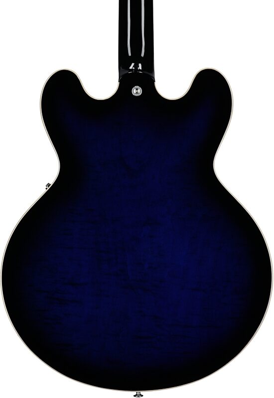 Gibson ES-335 Figured Electric Guitar (with Case), Deep Ocean Burst, Serial Number 225340376, Body Straight Back
