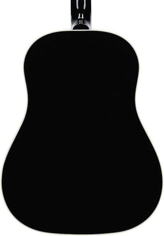 Gibson Custom J-45 Acoustic-Electric Guitar (with Case), Ebony, Serial Number 22994010, Body Straight Back