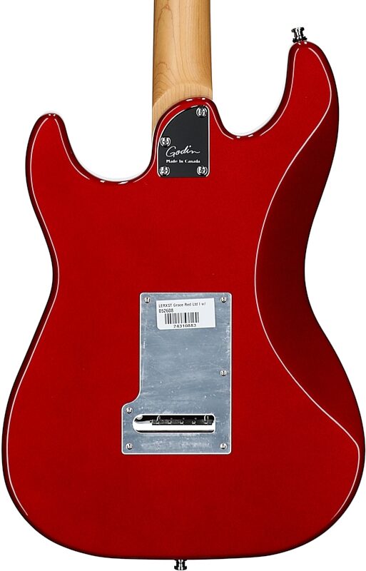 Godin Lerxst Grace Vega Electric Guitar (with Case), Red, Serial Number 24310883, Body Straight Back