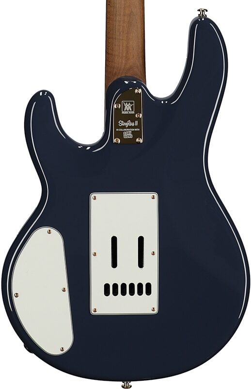 Ernie Ball Music Man StingRay II Cory Wong Electric Guitar, Charcoal Blue, Serial Number S11553, Body Straight Back