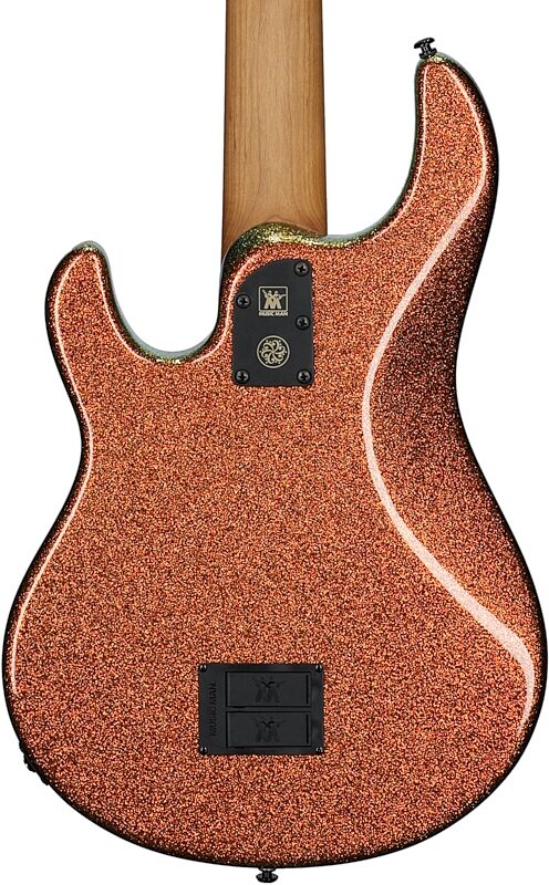 Ernie Ball Music Man DarkRay 5 Electric Bass Guitar (with Case), Gold Bar, Serial Number S11876, Body Straight Back