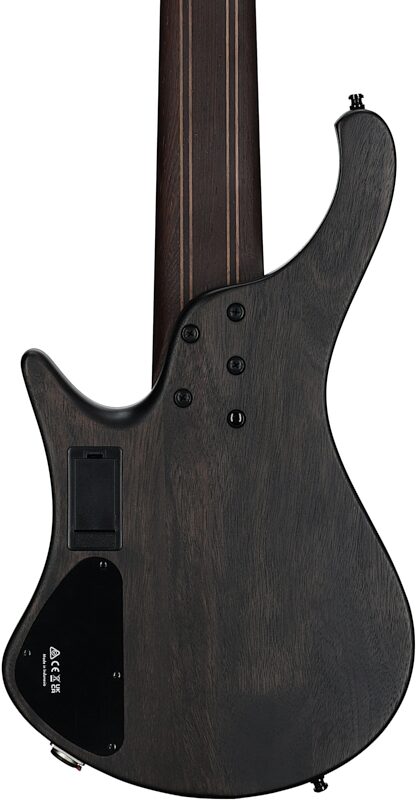 Ibanez EHB1506MS Bass Guitar, 6-String (with Gig Bag), Flat Black Ice, Serial Number 211P02I230711437, Body Straight Back