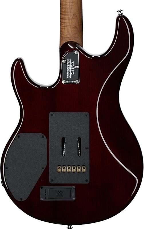 Ernie Ball Music Man Maple Top Luke 4 HH Electric Guitar (with Gig Bag), Afterburn, Serial Number H08890, Body Straight Back