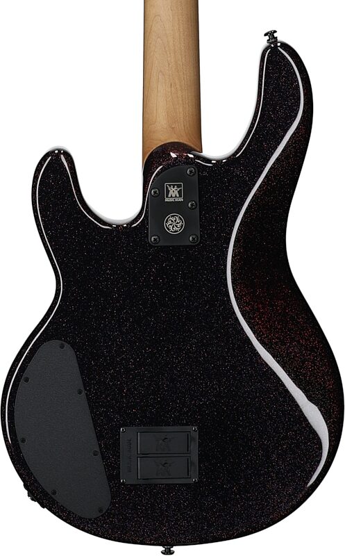 Ernie Ball Music Man DarkRay Electric Bass (with Mono Soft Case), Dark Rainbow, Serial Number S12002, Body Straight Back