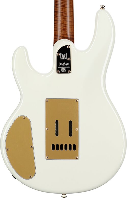 Ernie Ball Music Man StingRay II Cory Wong Deluxe Electric Guitar, Pearl White, Serial Number S12339, Body Straight Back
