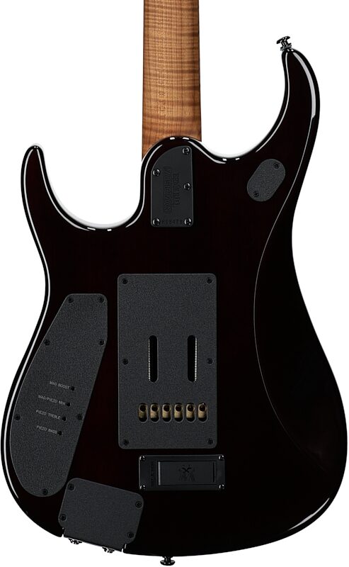 Ernie Ball Music Man John Petrucci JP15 Electric Guitar (with Case), Amber Waves Flame, Serial Number H08478, Body Straight Back