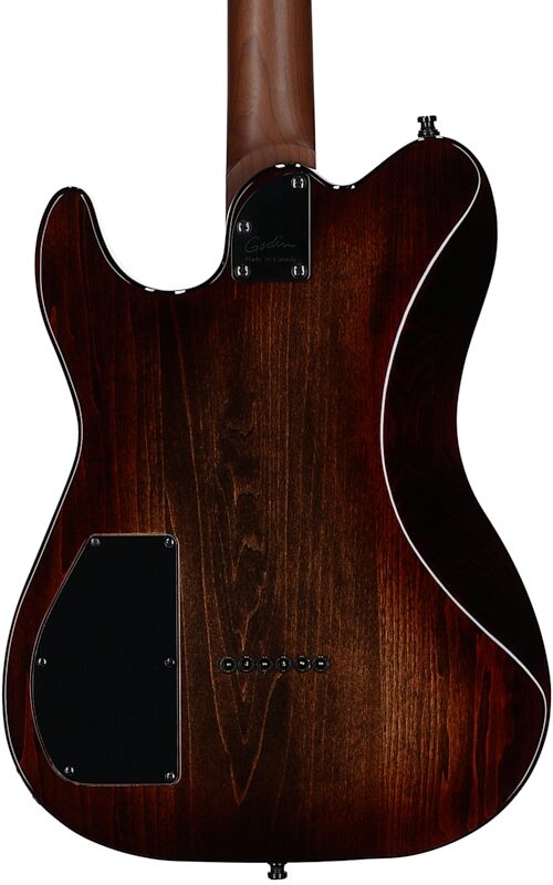 Godin Artisan TC Electric Guitar, Maple Fingerboard (with Case), Whiskey Burst, Serial Number 25314258, Body Straight Back