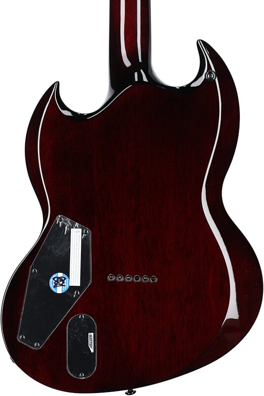 ESP LTD Viper 1000M Electric Guitar, See Thru Black Cherry, Body Straight Back