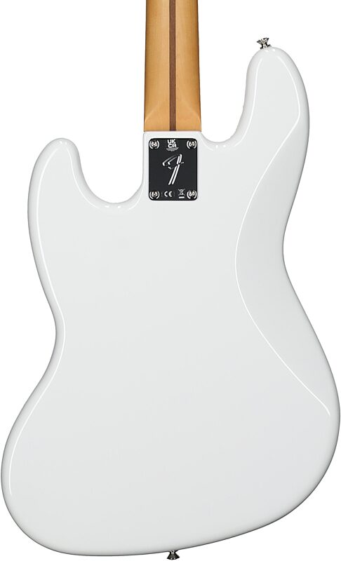 Fender Player II Jazz Electric Bass, with Maple Fingerboard, Polar White, Body Straight Back