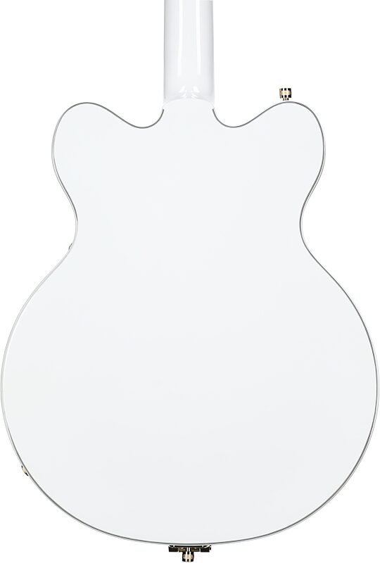 Gretsch G5422TG Electromatic Hollowbody Double Cutaway Electric Guitar, Snow Crest White, Body Straight Back