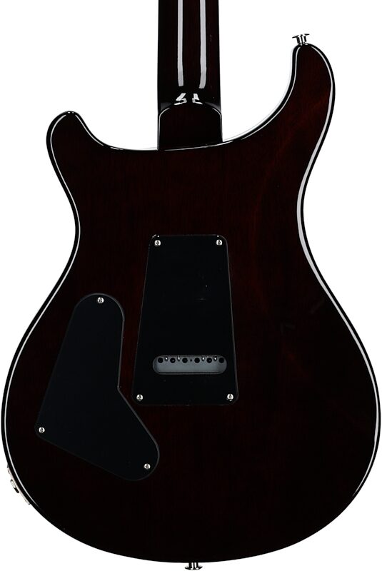 PRS Paul Reed Smith S2 Custom 24 Gloss Pattern Thin Electric Guitar (with Gig Bag), Black Amber, Body Straight Back