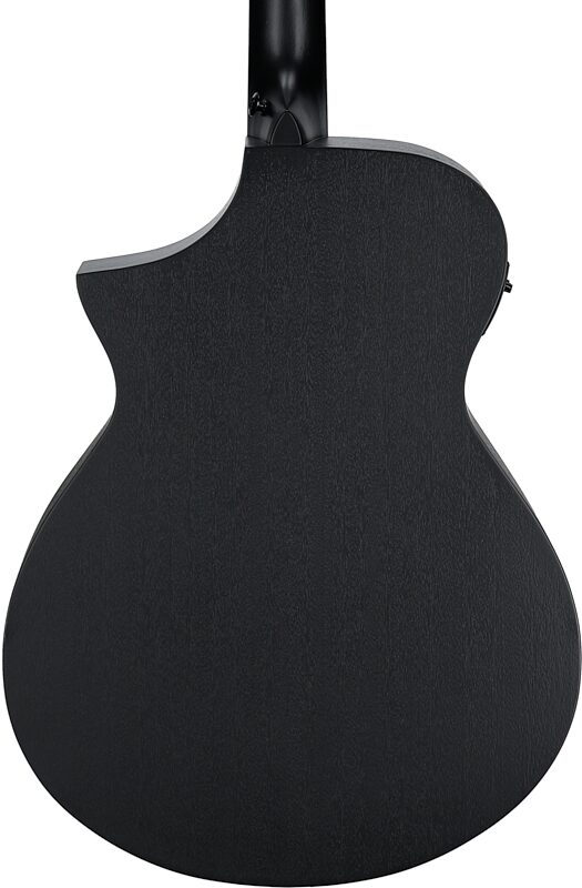 Ibanez AEWC621 Acoustic-Electric Guitar, Black Out, Body Straight Back