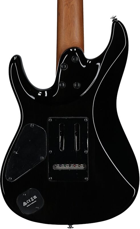 Ibanez Premium AZ427P1PB 7-String Electric Guitar (with Gig Bag), Charcoal Black Burst, Body Straight Back