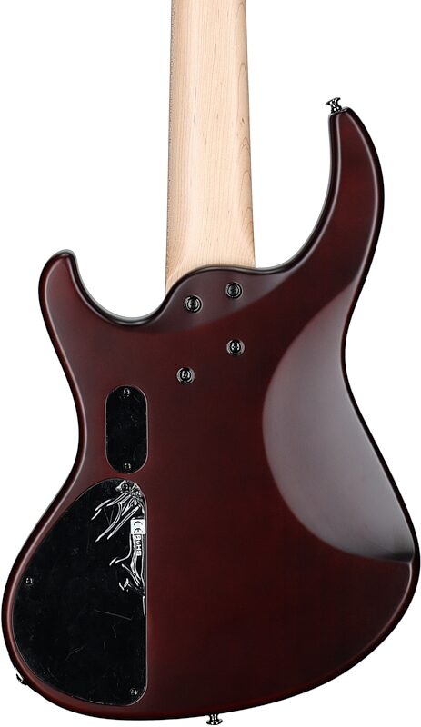 MTD Kingston Saratoga Deluxe 5 Electric Bass, 5-String (with Maple Fingerboard), Deep Cherry Burst, Body Straight Back