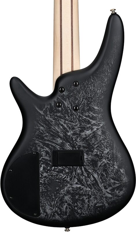 Ibanez SR305EDX Electric Bass Guitar, Black Ice Frozen Matte, Body Straight Back