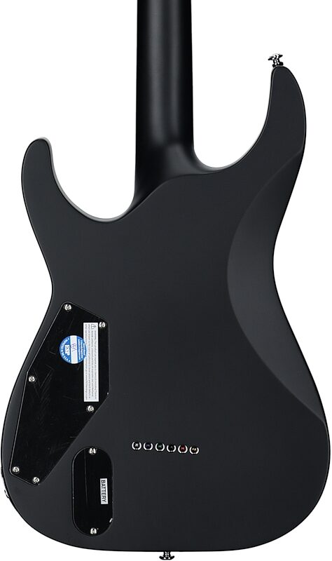 ESP LTD MH-1000NT Bold Binding Electric Guitar, Black Satin, Body Straight Back