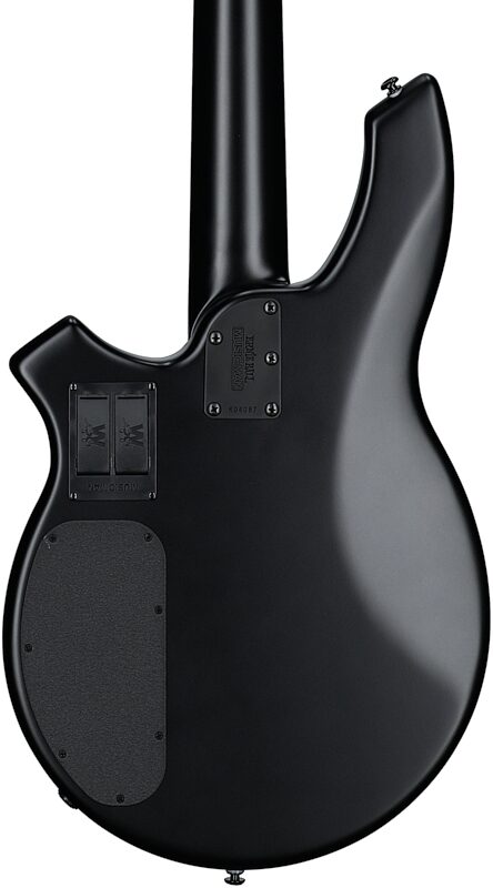 Ernie Ball Music Man Bongo 5HH Electric Bass, 5-String (with Case), Stealth Black, Body Straight Back