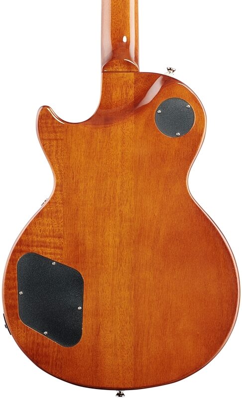 Epiphone Les Paul Modern Figured Electric Guitar, Magma Orange Fade, Body Straight Back