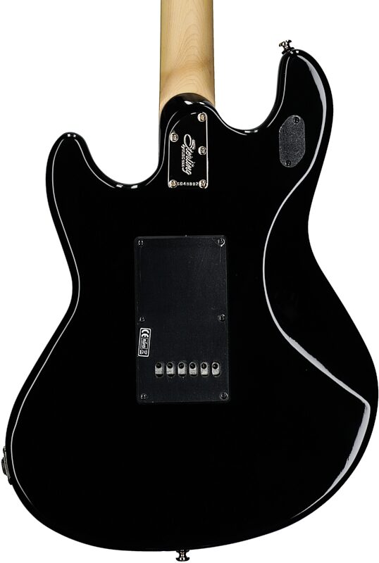 Sterling by Music Man Jared Dines StingRay Electric Guitar, Black, Body Straight Back