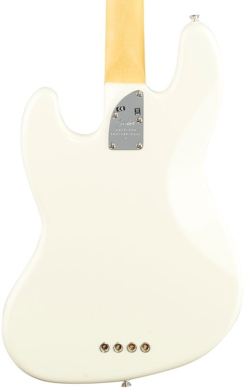 Fender American Professional II Jazz Bass, Rosewood Fingerboard (with Case), Olympic White, Body Straight Back