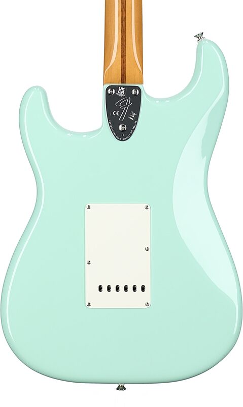 Fender Vintera II '70s Stratocaster Electric Guitar, Rosewood Fingerboard (with Gig Bag), Surf Green, Body Straight Back