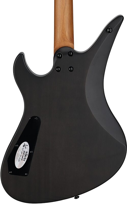 Schecter Avenger Standard Electric Guitar, Charcoal Satin, Body Straight Back